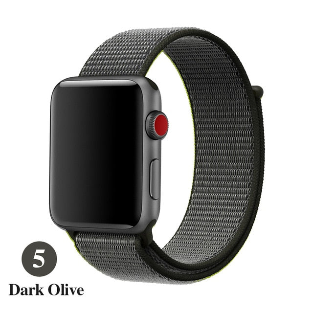 Band For Apple Watch, Breathable Nylon Strap Sport Loop