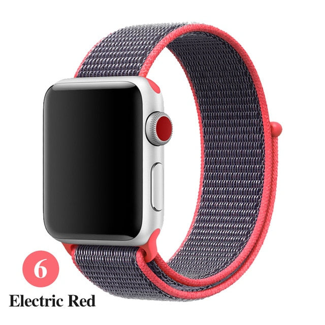 Band For Apple Watch, Breathable Nylon Strap Sport Loop