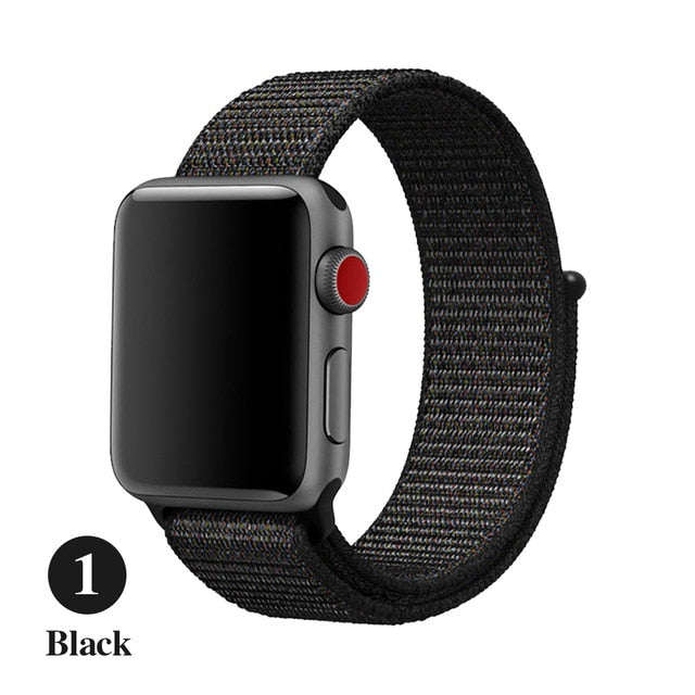 Band For Apple Watch, Breathable Nylon Strap Sport Loop