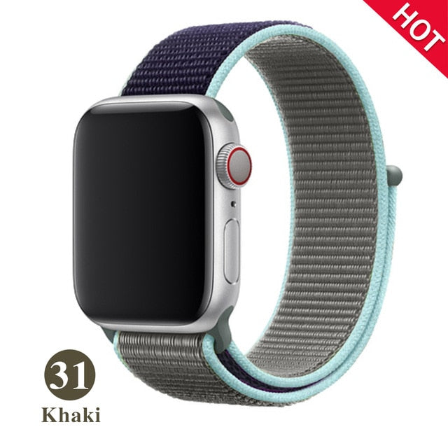 Band For Apple Watch, Breathable Nylon Strap Sport Loop