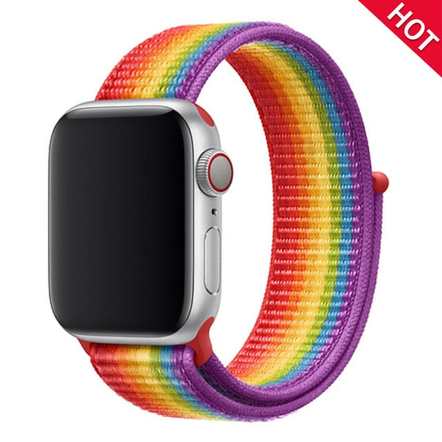 Band For Apple Watch, Breathable Nylon Strap Sport Loop