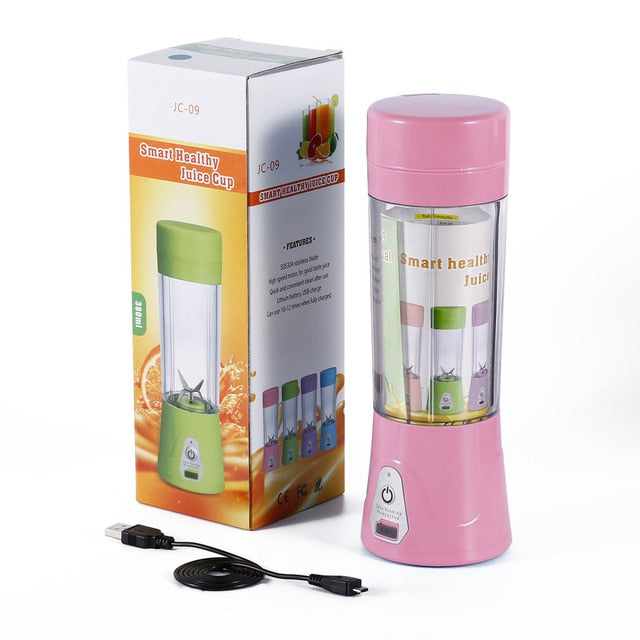 2024 Portable Size USB Electric Fruit Juicer Handheld Smoothie Maker Blender Stirring Rechargeable Mini Portable Juice Cup Water