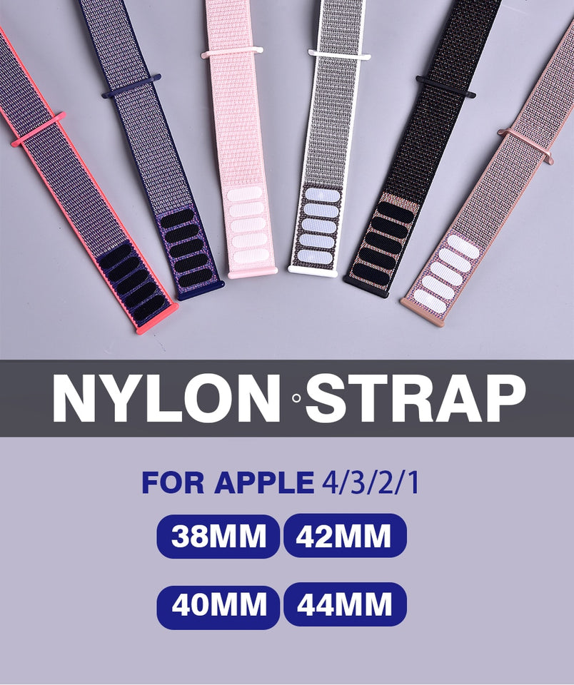 Band For Apple Watch, Breathable Nylon Strap Sport Loop