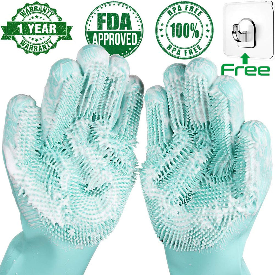 Dishwashing Scrubber Gloves